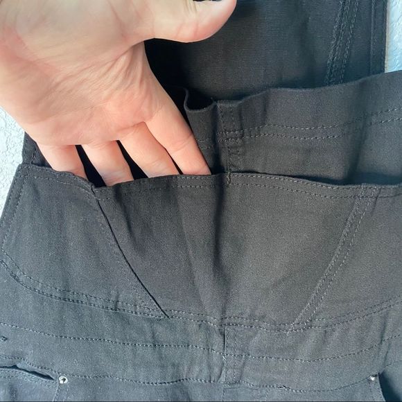 Vella Jean Black Denim Skinny Overalls Sz 1X - Picture 8 of 8
